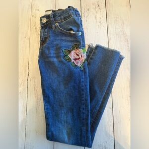 Hudson Girls Jeans- Floral Embroidered- Size 7 (little girls)